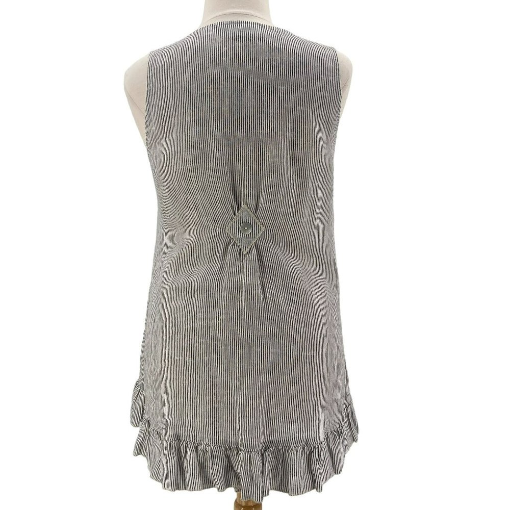 Goddess Gear Organic Linen Striped Sleeveless Top Womens XL - Picture 4 of 6